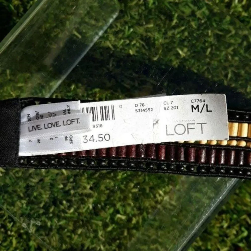 Loft Belt Beaded Tribal Wood 1